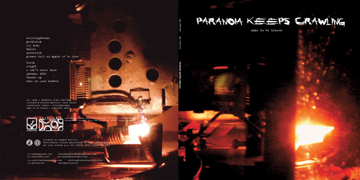 PARANOIA KEEPS CRAWLING - Made To Be Broken LP