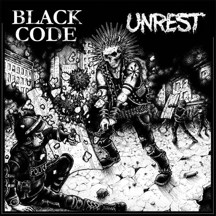 BLACK CODE / UNREST - Split LP